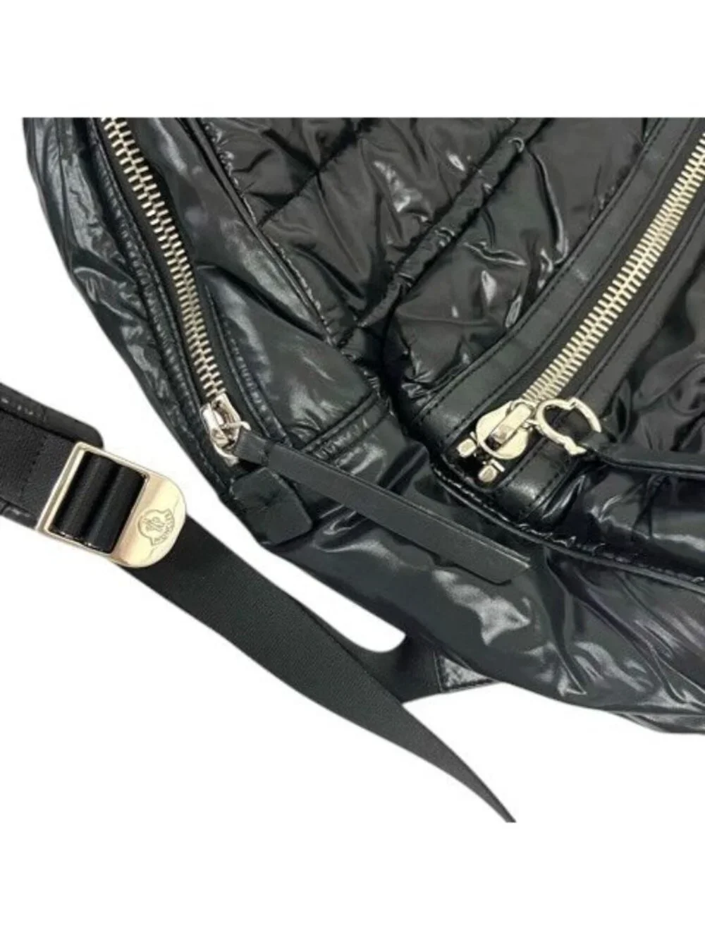 Moncler New George Backpack Nylon Logo Black